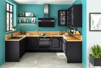 L-shaped kitchen layout