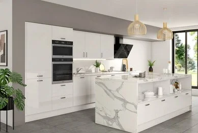 U-shaped kitchen layout