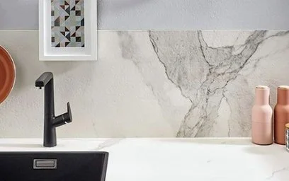 The ceramic and Dekton splashback