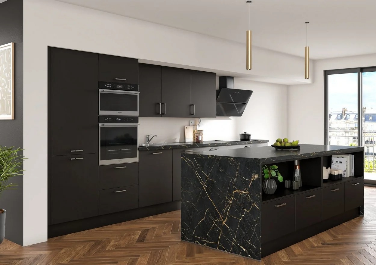 Layout with island